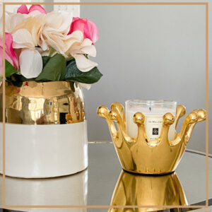 Gold Crown Candle Holder